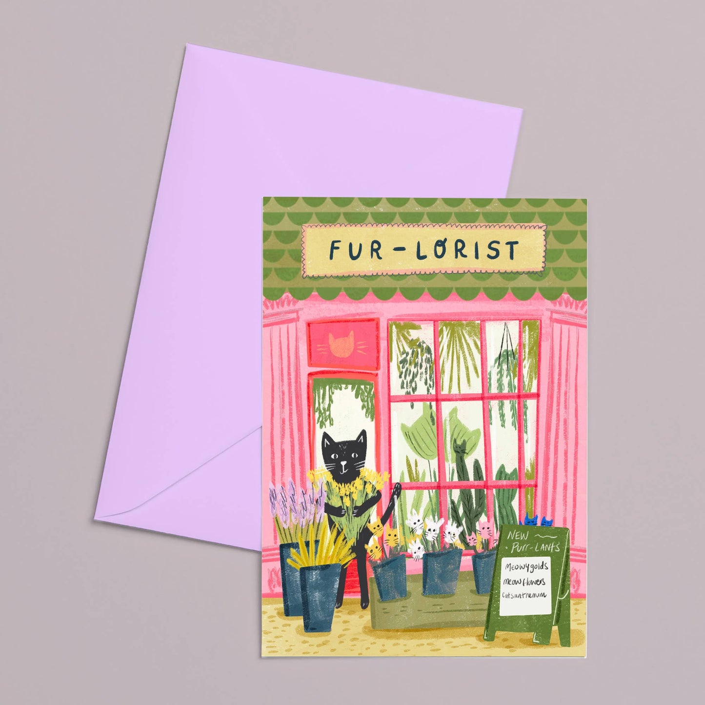 Carte Chat Fleuriste Niaski