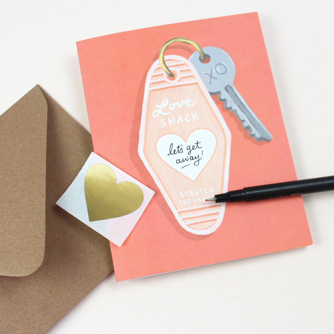 Carte à Gratter Porte Clés Motel - Inklings Paperie