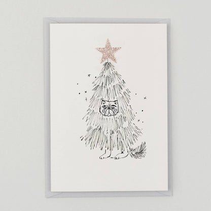 Carte de Noël Chat