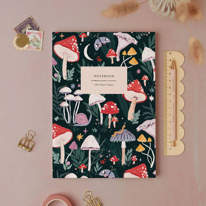 Cahier A5 à pages blanches Champignons Sister Paper Co.