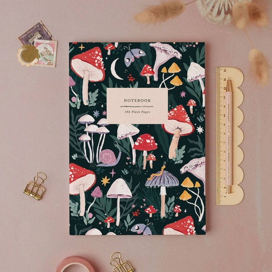 Cahier A5 à pages blanches Champignons Sister Paper Co.