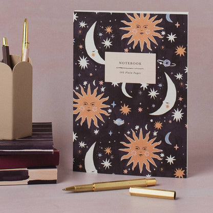 Cahier Soleil et Lune à Pages Blanches Sister Paper Co.