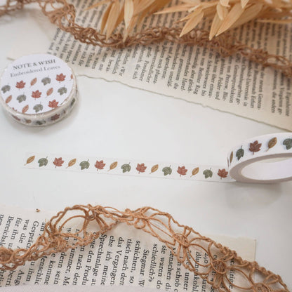 Masking Tape Feuilles Brodées Note & Wish