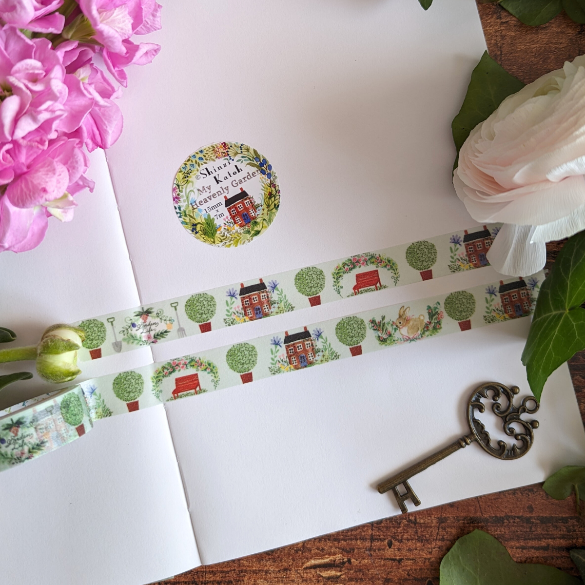 Shinzi Katoh Masking Tape Jardin Fleuri