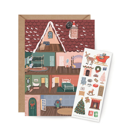 Carte de Noël Maison à Décorer - Inklings Paperie