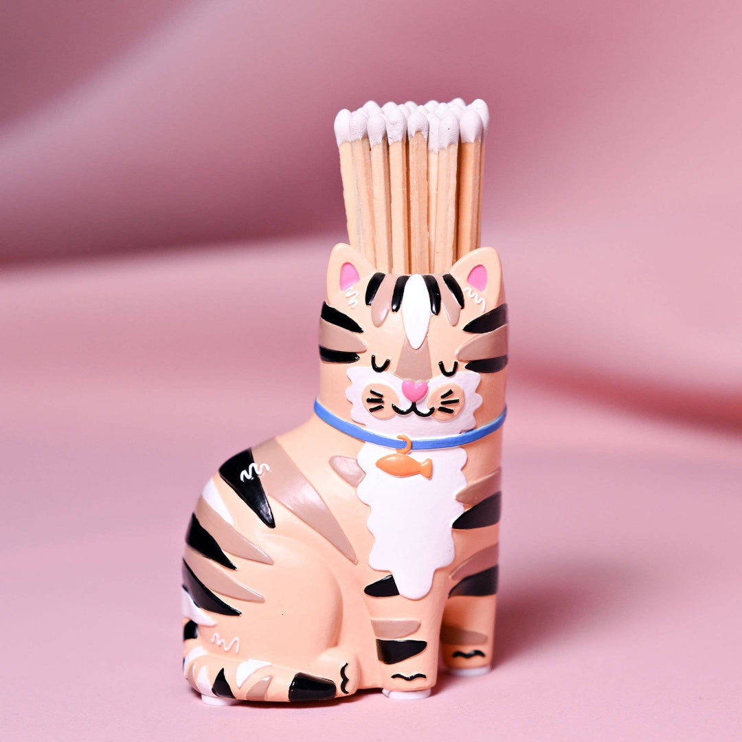 Petit Pot à Crayons/Allumettes en Forme de Chat