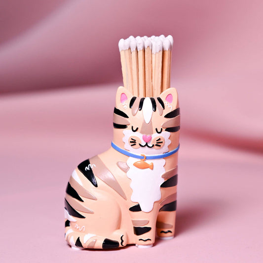 Pot à Crayons/Allumettes en Forme de Chat