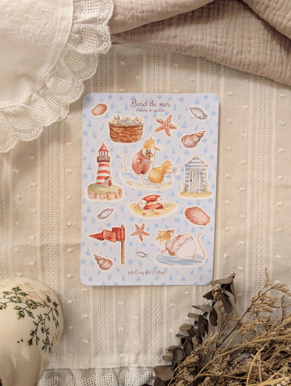 Planche de Stickers Bord de Mer Cosy Del Cottage