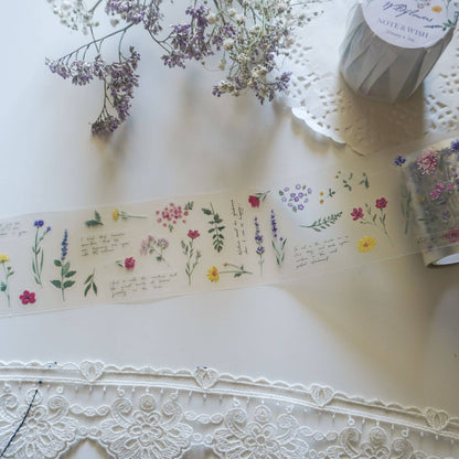 Ruban en PET Fleurs Sauvages prédécoupées Note & Wish