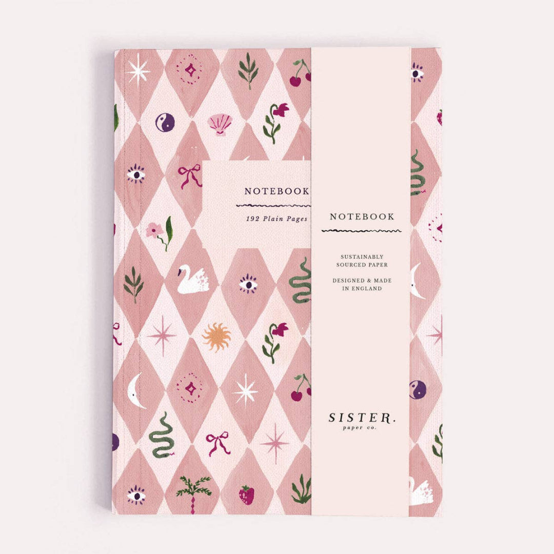 Carnet A5 Arlequin Blush Pages Blanches Sister Paper Co.