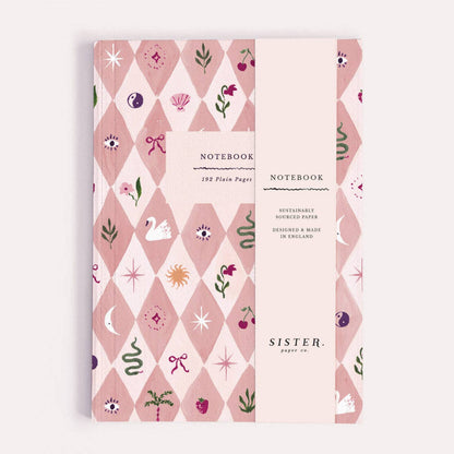 Carnet A5 Arlequin Blush Pages Blanches Sister Paper Co.
