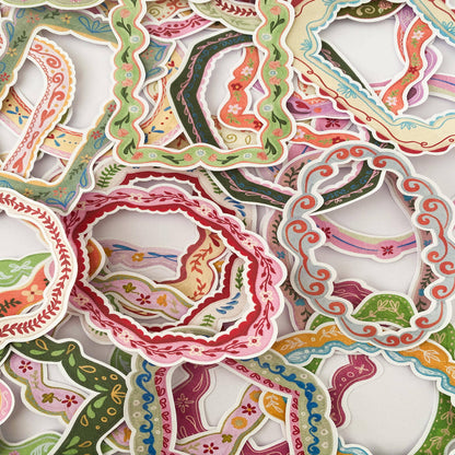 Lot de 70 stickers Cadres Chapteries