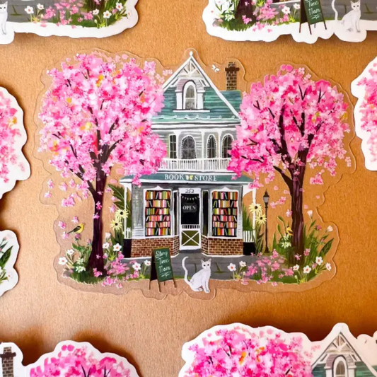 Sticker en Vinyle Librairie Katie Daisy