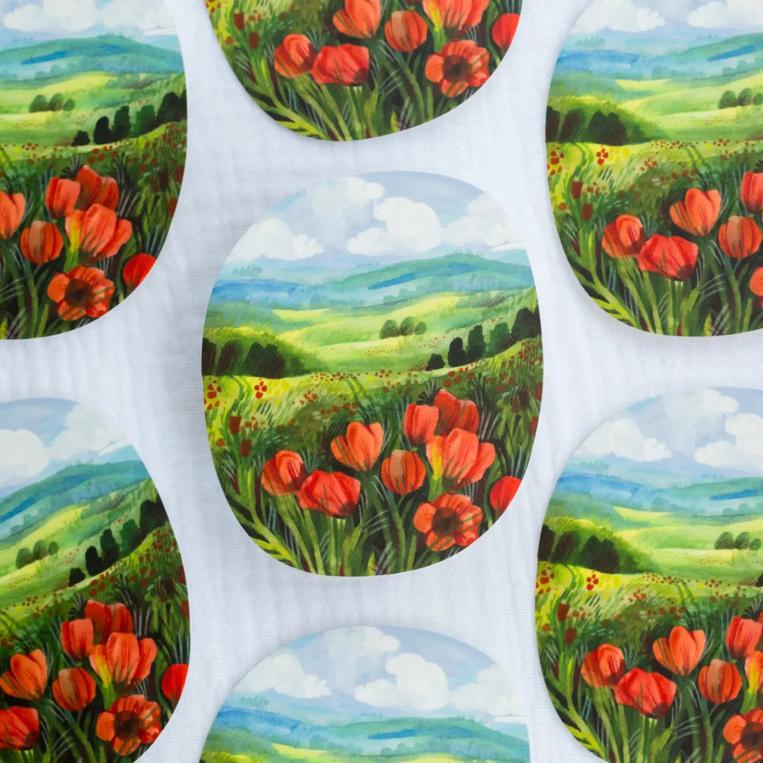 Autocollant Vinyle Prairie de Coquelicots Wild Pencil