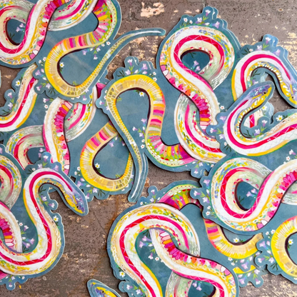 Autocollant Serpent avec accents holographiques Katie Daisy