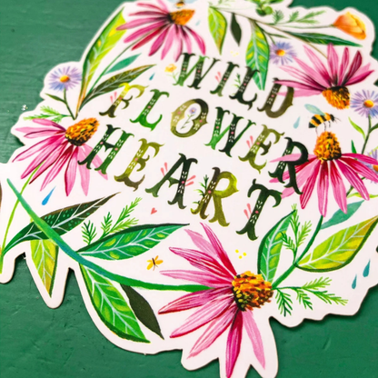 Sticker Mat en Vinyle Wildflower Heart Katie Daisy