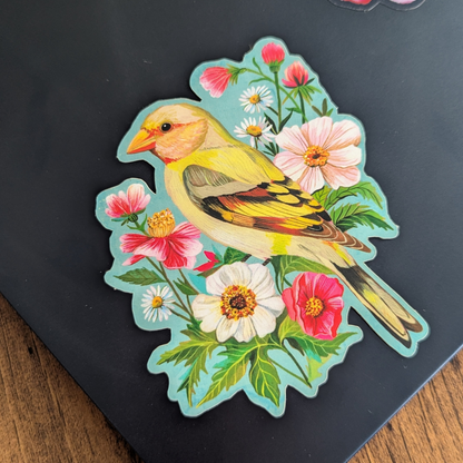 Autocollant Mat Oiseau des Prairies Katie Daisy