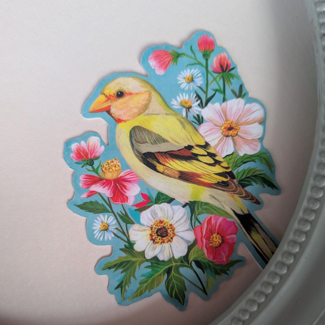 Autocollant Mat Oiseau des Prairies Katie Daisy