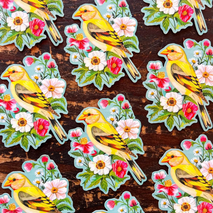 Autocollant Mat Oiseau des Prairies Katie Daisy