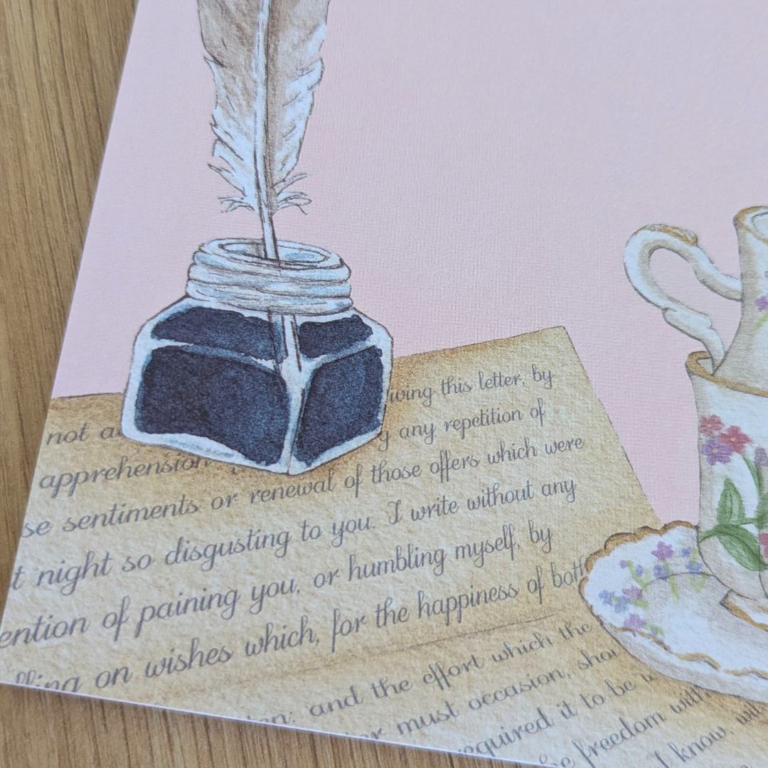 Bloc-notes A5 Mésange et Tasses de Thé Miss Fauvine