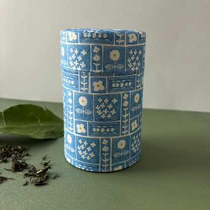 Boîte à Thé Japonaise en Papier Washi Fleurs Blanches