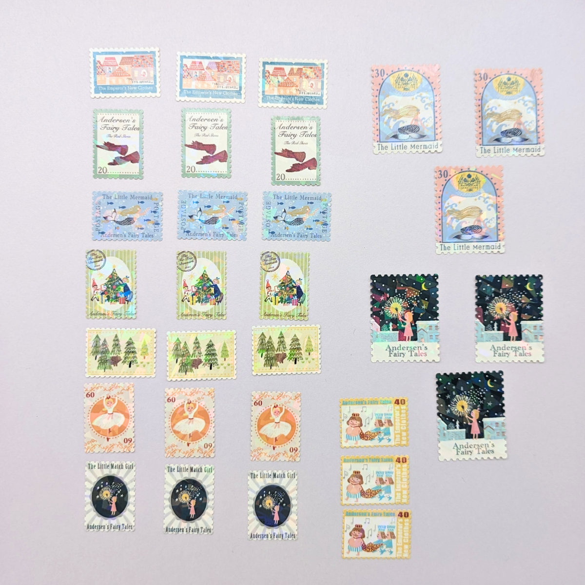 Boîte de Stickers Timbres-Poste Contes d'Andersen Tome II