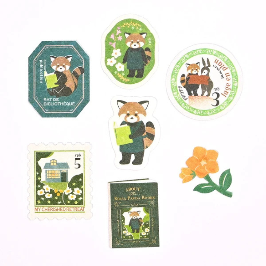 Petite Boîte de Stickers Panda Roux Nb Co.