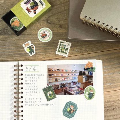 Petite Boîte de Stickers Panda Roux Nb Co.