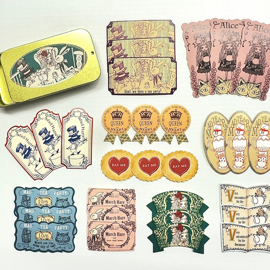 Shinzi Katoh Alice au Pays des Merveilles Boîte de Stickers Tea Time