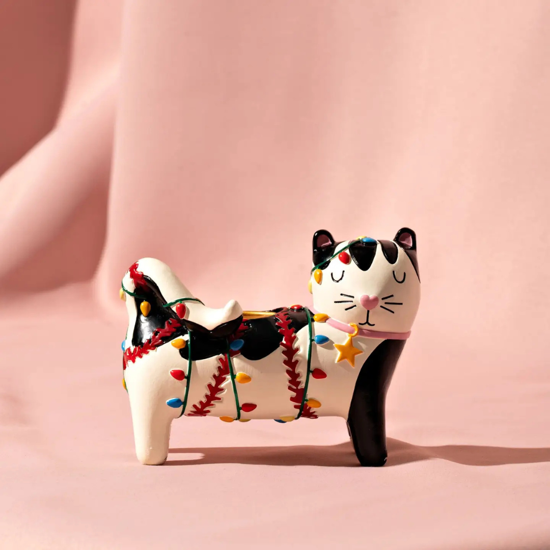 Bougeoir de Noël Chat - Raspberry Blossom