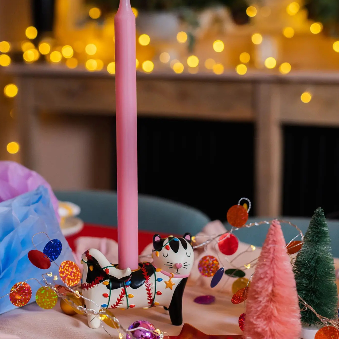 Bougeoir de Noël Chat - Raspberry Blossom