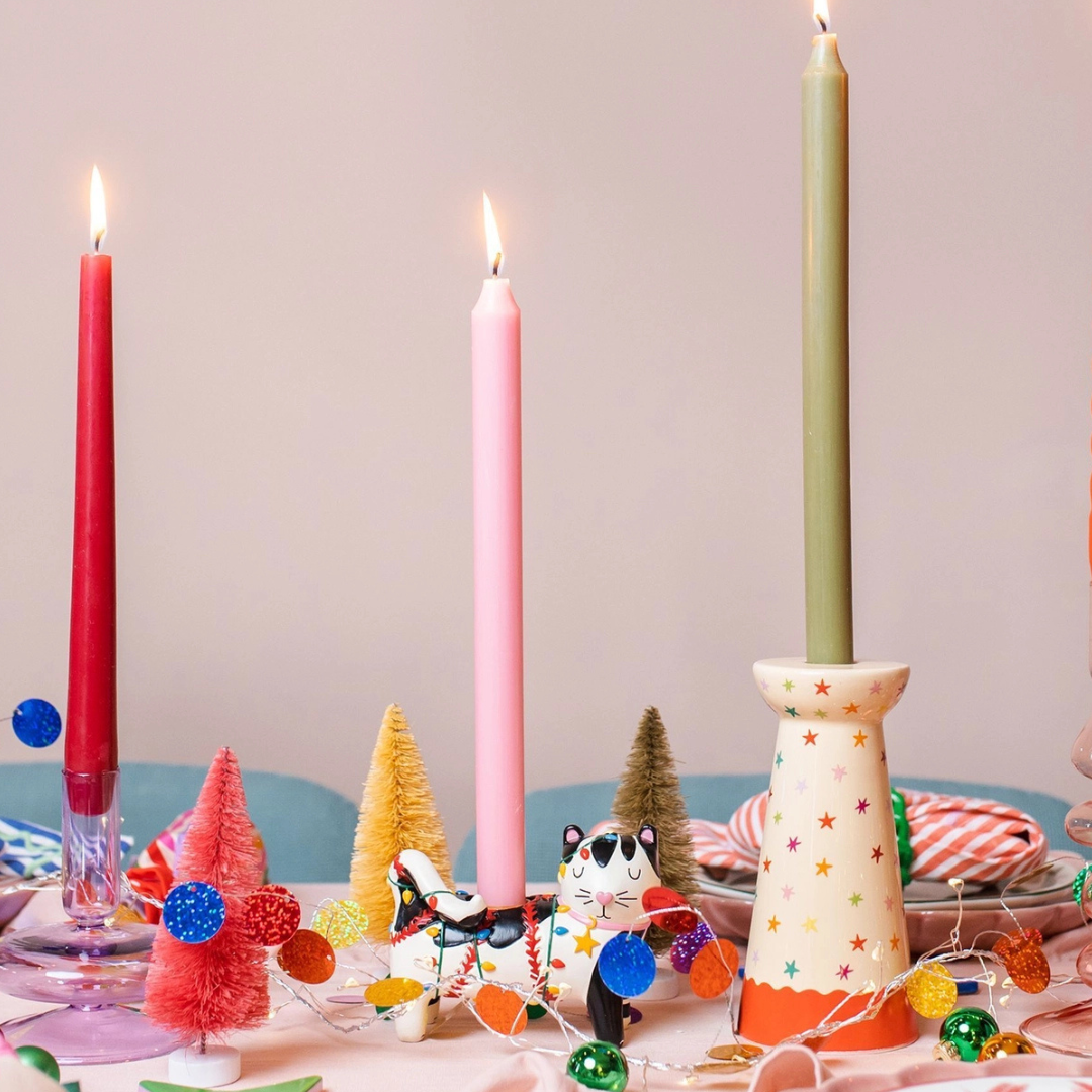 Bougeoir de Noël Chat - Raspberry Blossom