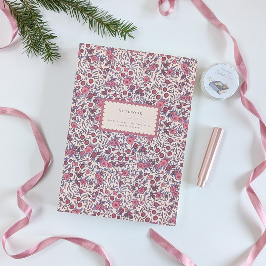 Carnet A5 Fleurs Roses 300 pages - Katie Leamon