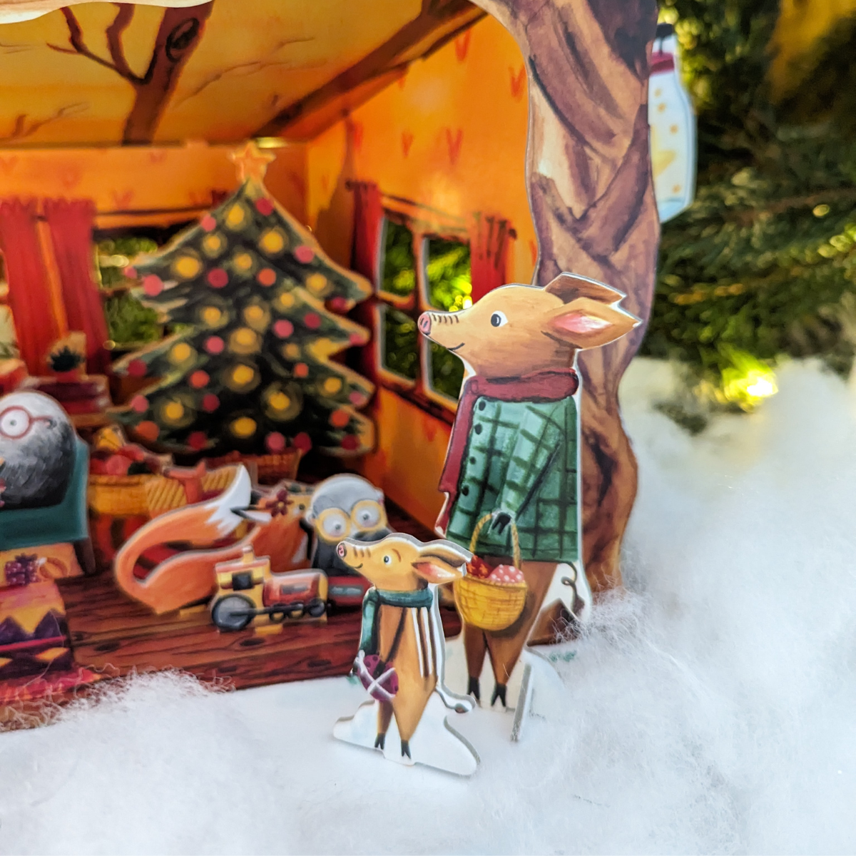 Chaque jour de décembre, ajoutez une nouvelle pièce à votre terrier en construction, et lentement, il prendra vie sous vos yeux émerveillés. C'est comme si vous participiez à la préparation de la fête de Noël dans les bois avec M. Blaireau et ses amis.