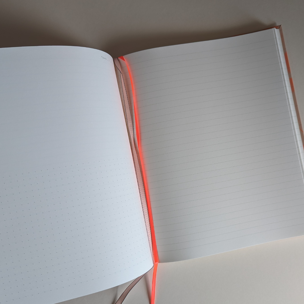 Amoureux des lignes, des pointillés et des pages blanches ce cahier est fait pour vous ! Les pages de droite sont lignées pour l'écriture, tandis que celles de gauche sont divisées en deux, offrant une partie vierge et une partie pointillée.
