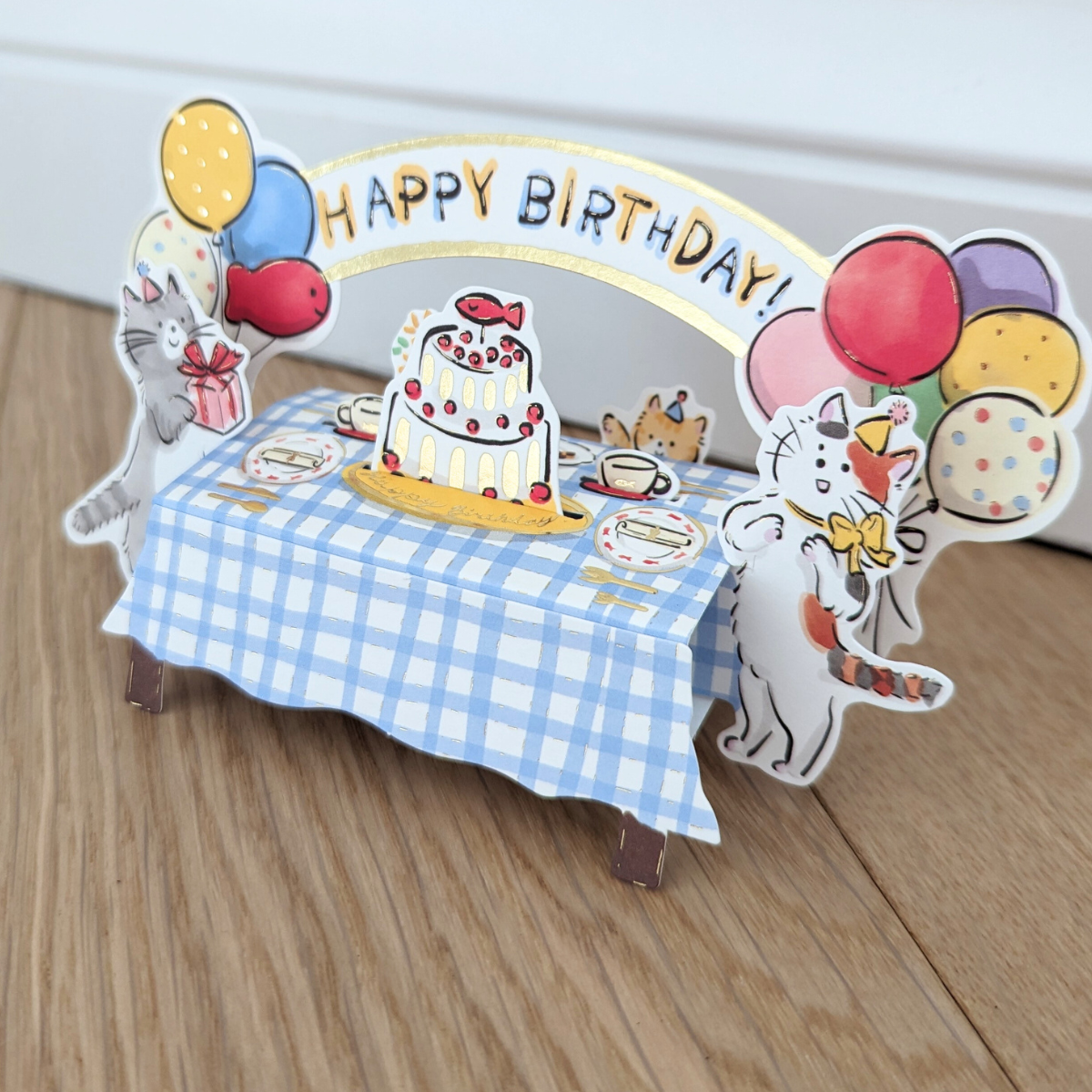 Carte Happy Birthday Chats Pop-Up