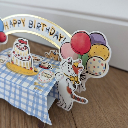 Carte Happy Birthday Chats Pop-Up