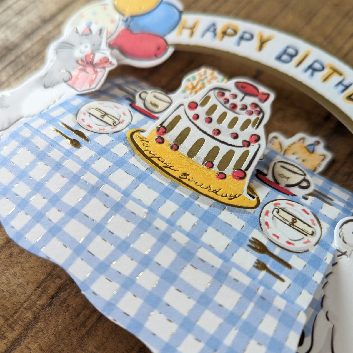 Carte Happy Birthday Chats Pop-Up