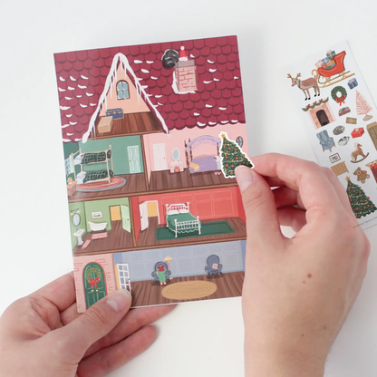 Carte de Noël Maison à Décorer - Inklings Paperie