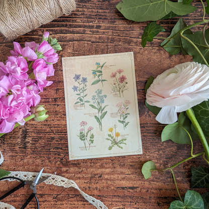 Carte Vintage Fleurs