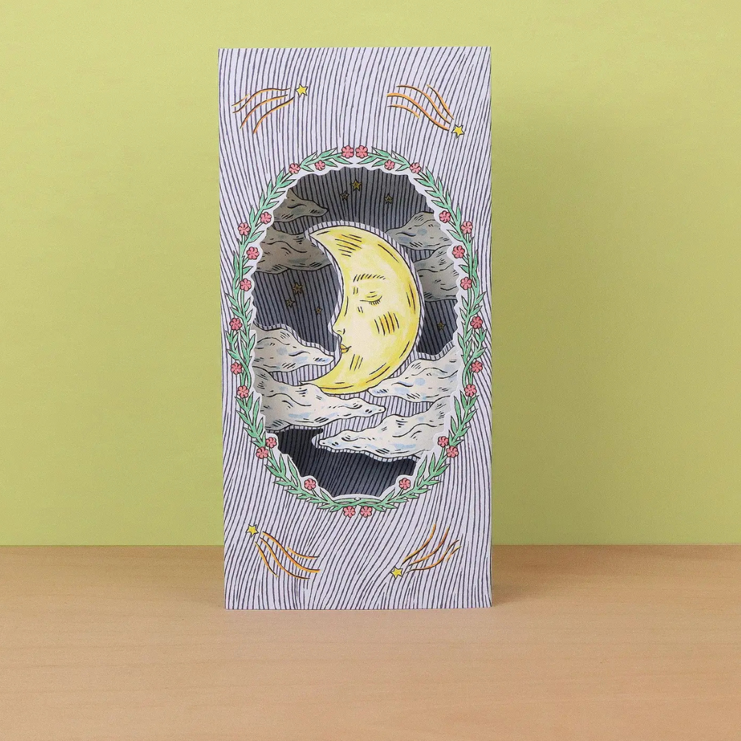 Carte 3D Lune Souriante