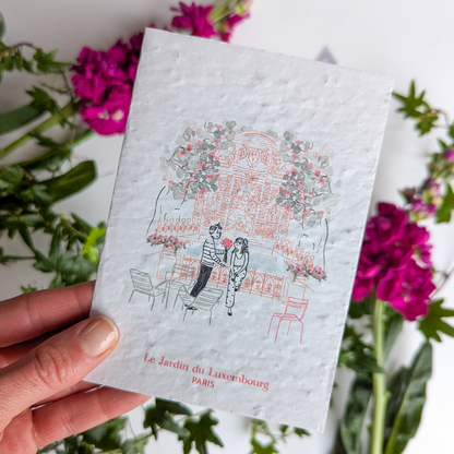 Carte à Planter " Jardin du Luxembourg " avec Graines de Fleurs des Champs