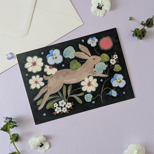 Carte Lapin Flora Waycott