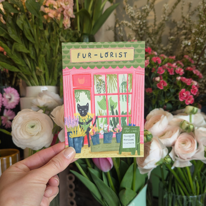 Carte Chat Fleuriste Niaski