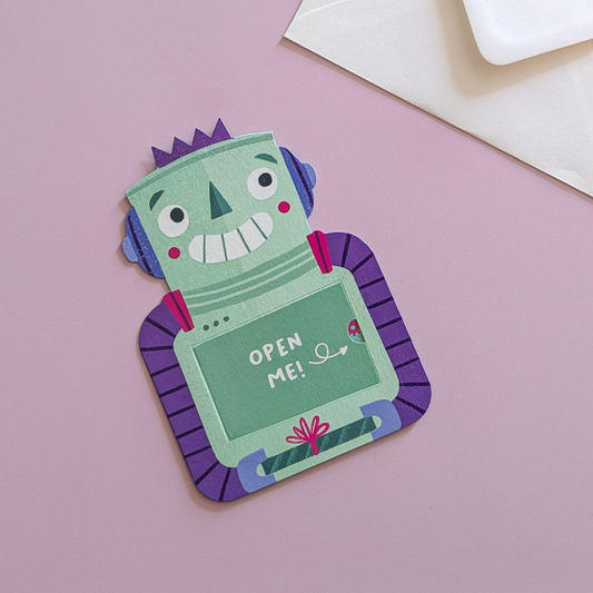 Carte Robot D'Anniversaire Pour Enfant