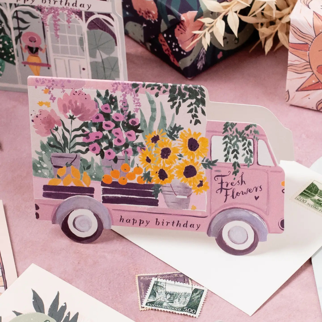 Carte d'anniversaire Camion de Fleurs Sister Paper Co