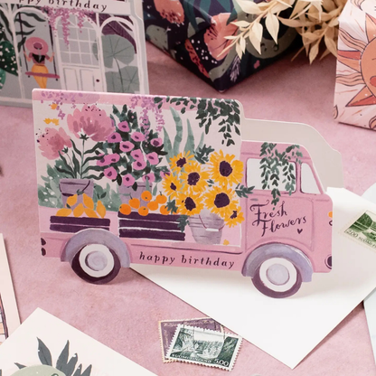 Carte d'anniversaire Camion de Fleurs Sister Paper Co