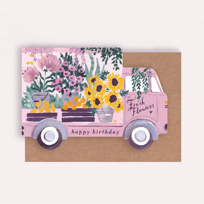 Carte d'anniversaire Camion de Fleurs Sister Paper Co