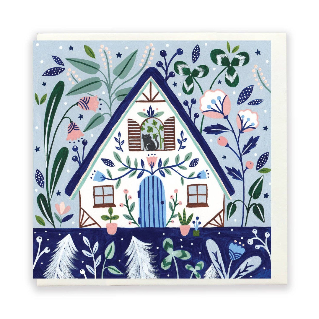 Carte Blue Cottage Flora Waycott
