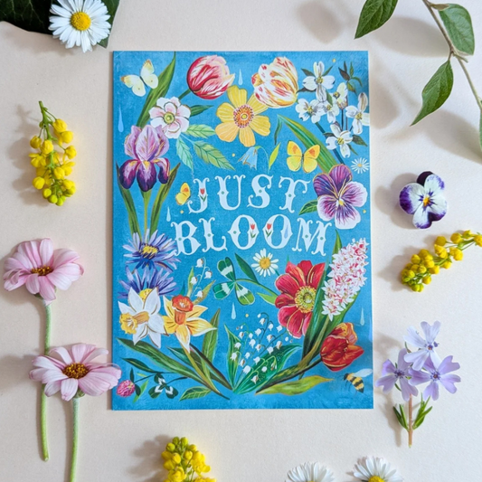 Carte d'Anniversaire Just Bloom de Katie Daisy